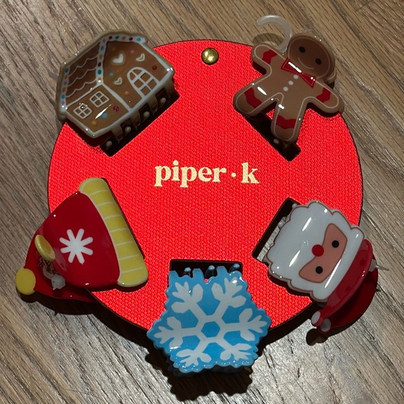 NEW Piper K Christmas Holiday Claw Hair clips - Picture 2 of 7
